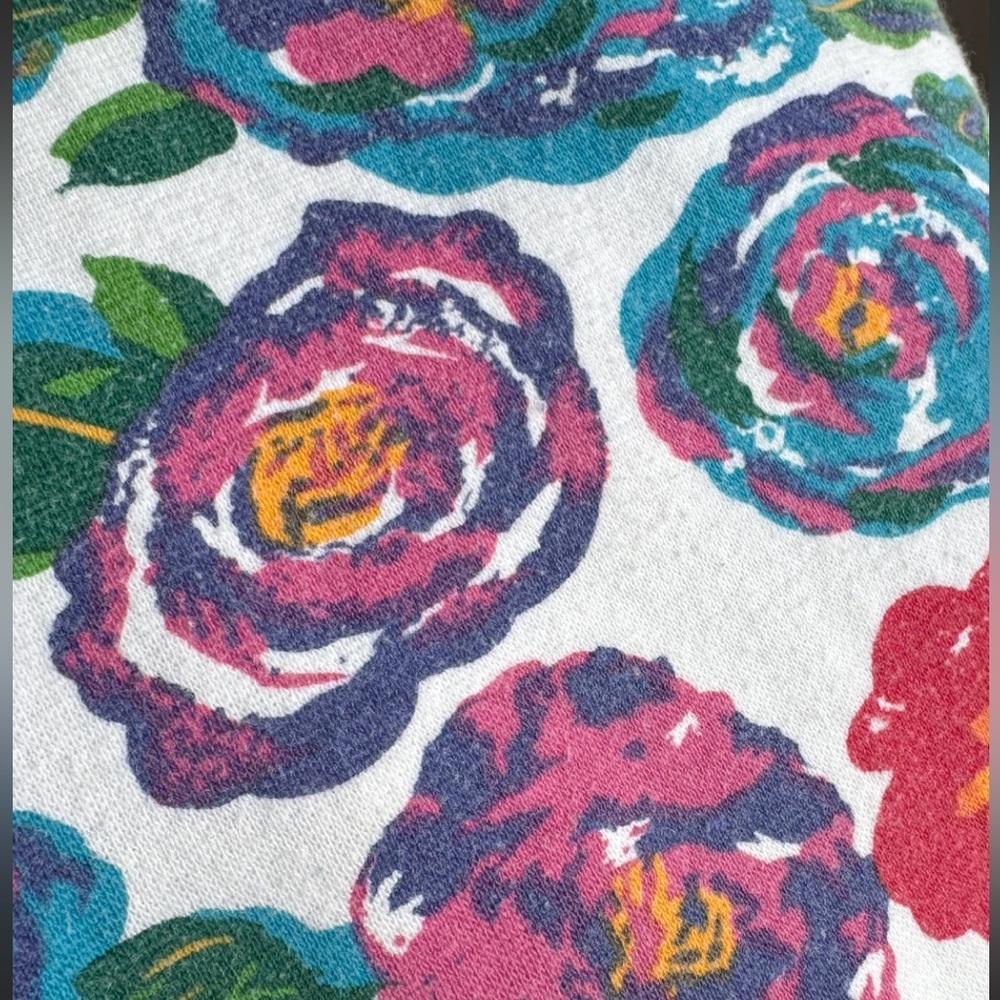 Vtg 90s Rainbow Floral Short Sleeve Mini Bodycon Dress Saved By The Bell Vibes - Picture 9 of 10